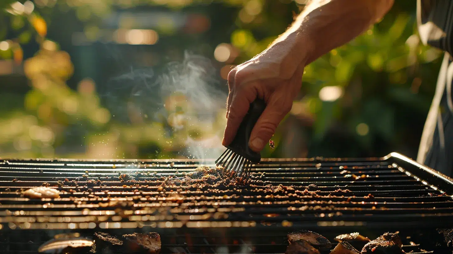 résidus brûlés barbecue